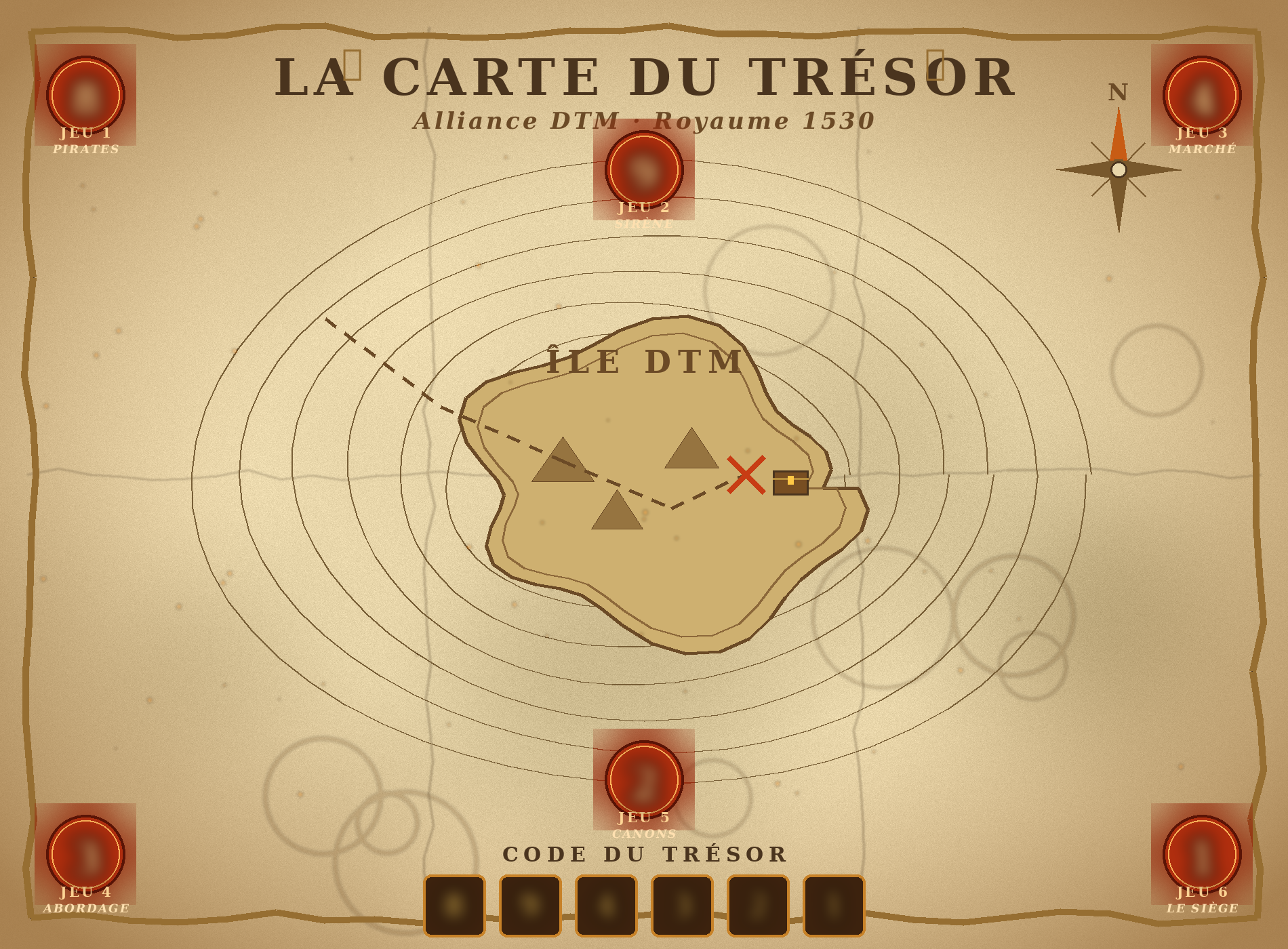 Carte du tr&eacute;sor DTM